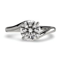 The Infinity Twist Solitaire Ring in Sterling Silver