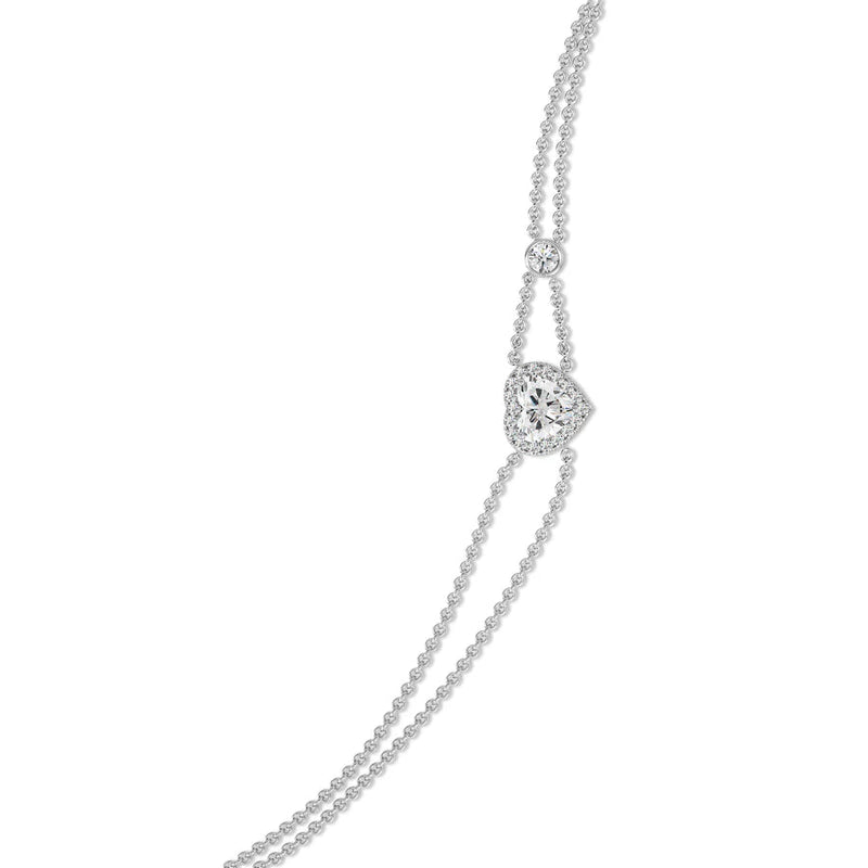 Silver Celestial Link Heart Necklace