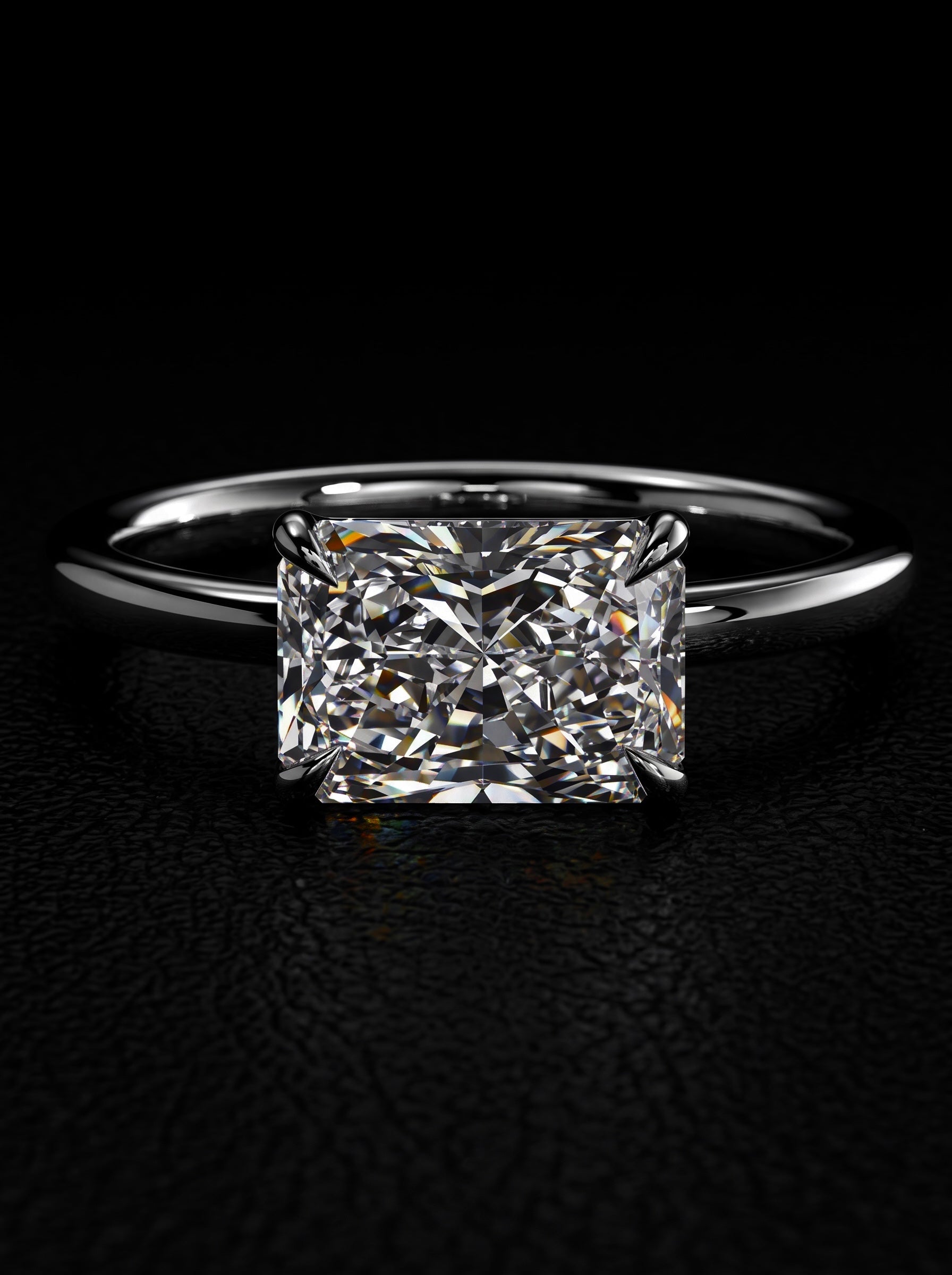 3.0ct Radiant-Cut East–West Solitaire