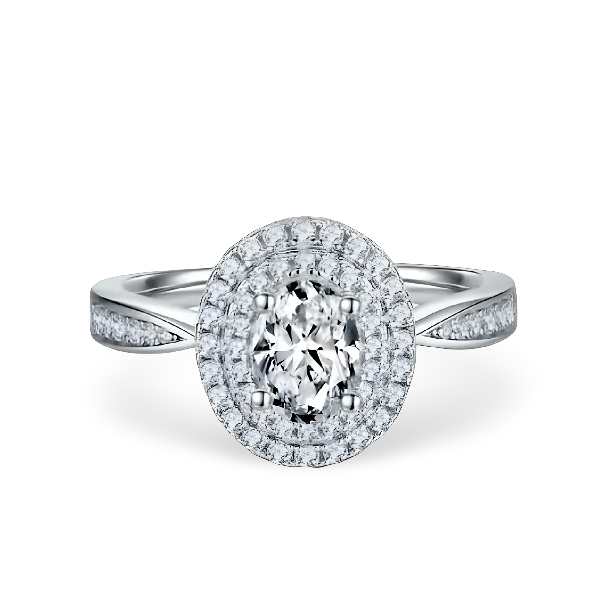 MG Aurora®️1.5 CT Oval Halo Ring