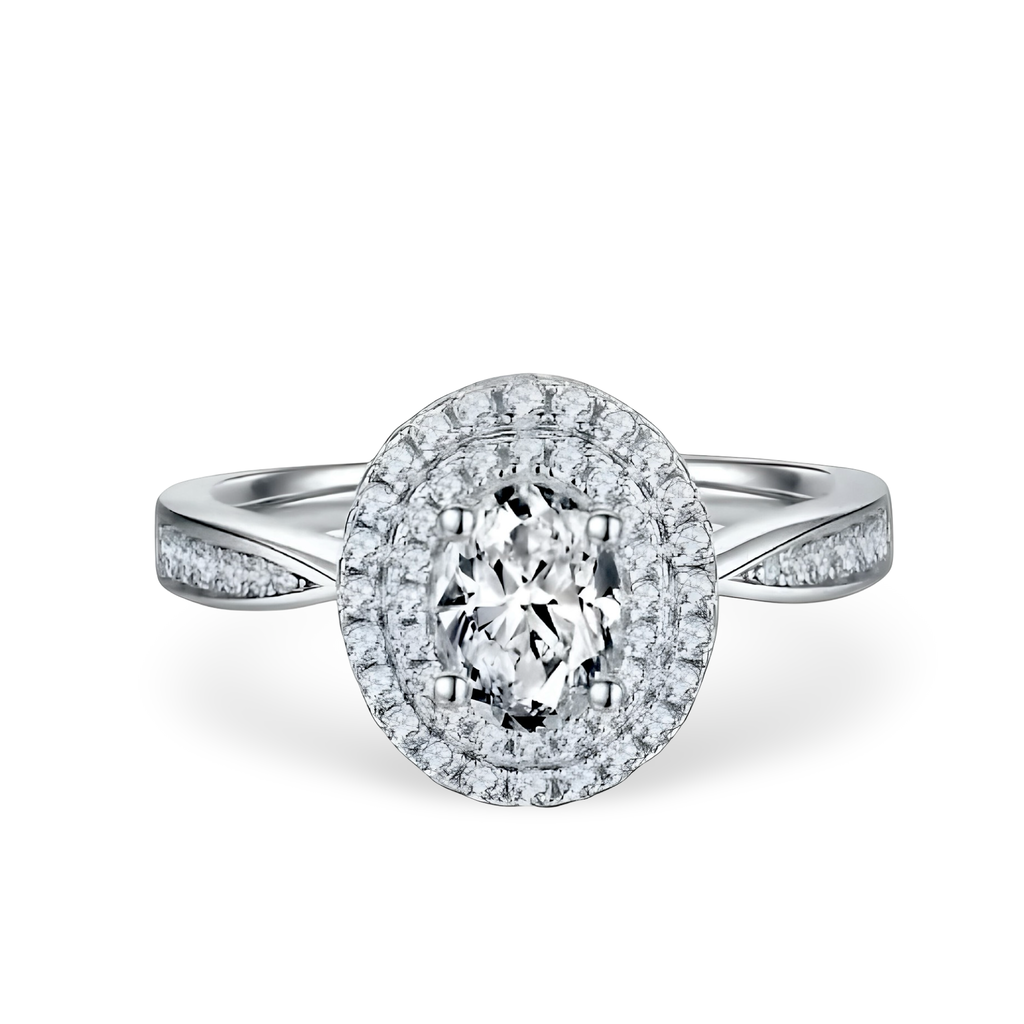 MG Aurora®️1.5 CT Oval Halo Ring - MG ESSENCE
