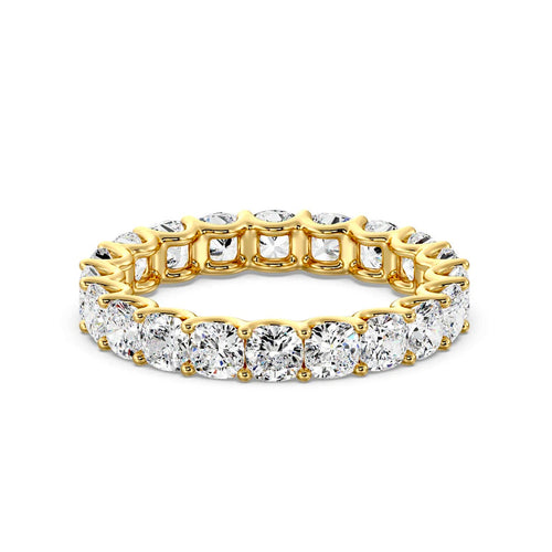 18k Gold Band with Moissanite Stones - MG ESSENCE