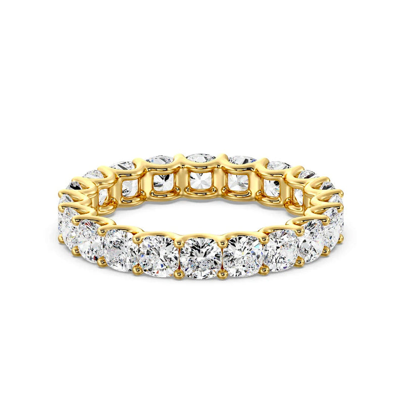 18k Gold Plated Band with Moissanite Stones
