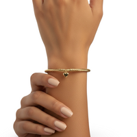 Serpentine Heart Bracelet — 9K Yellow Gold