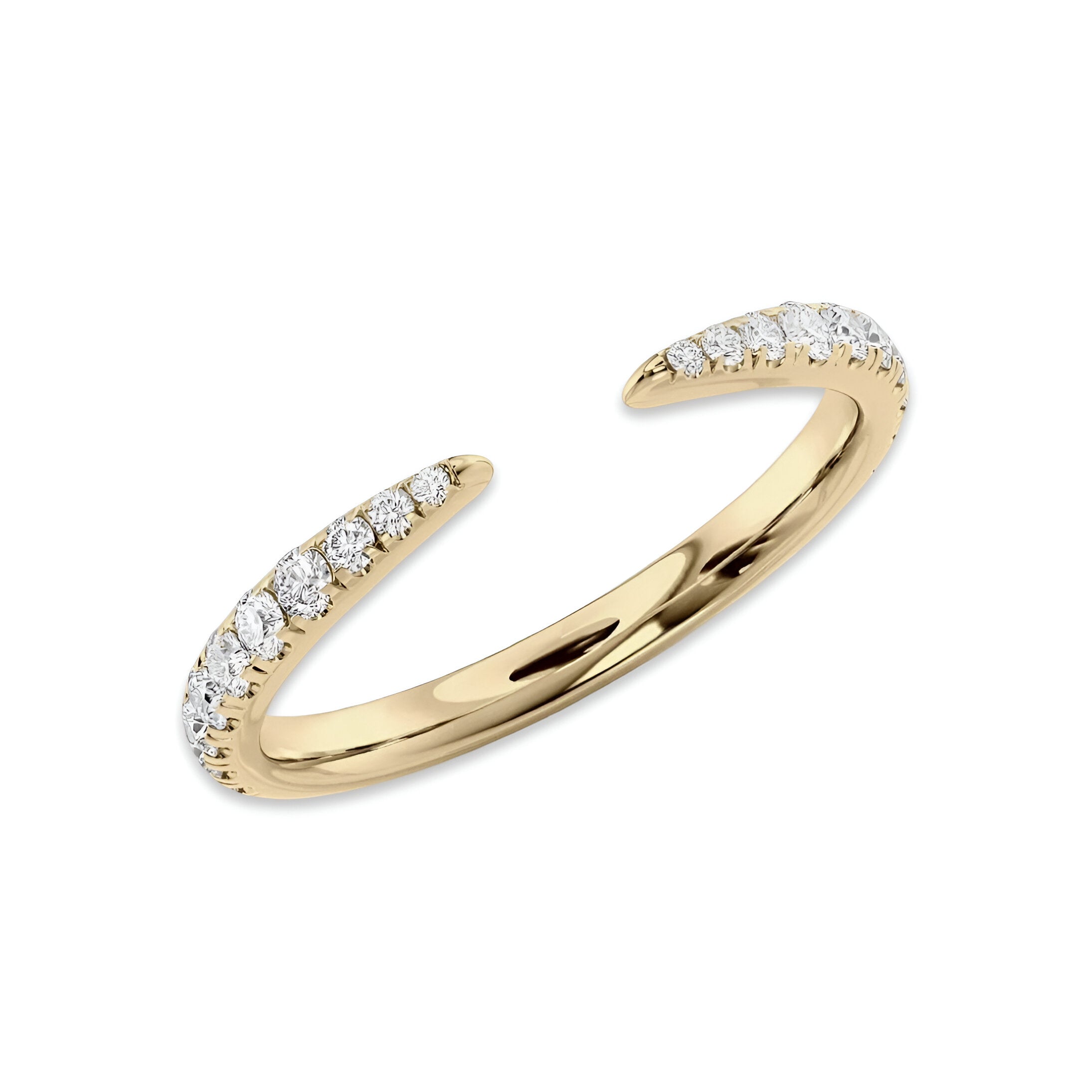 The Divine Arc™ Pavé Moissanite Gap Band