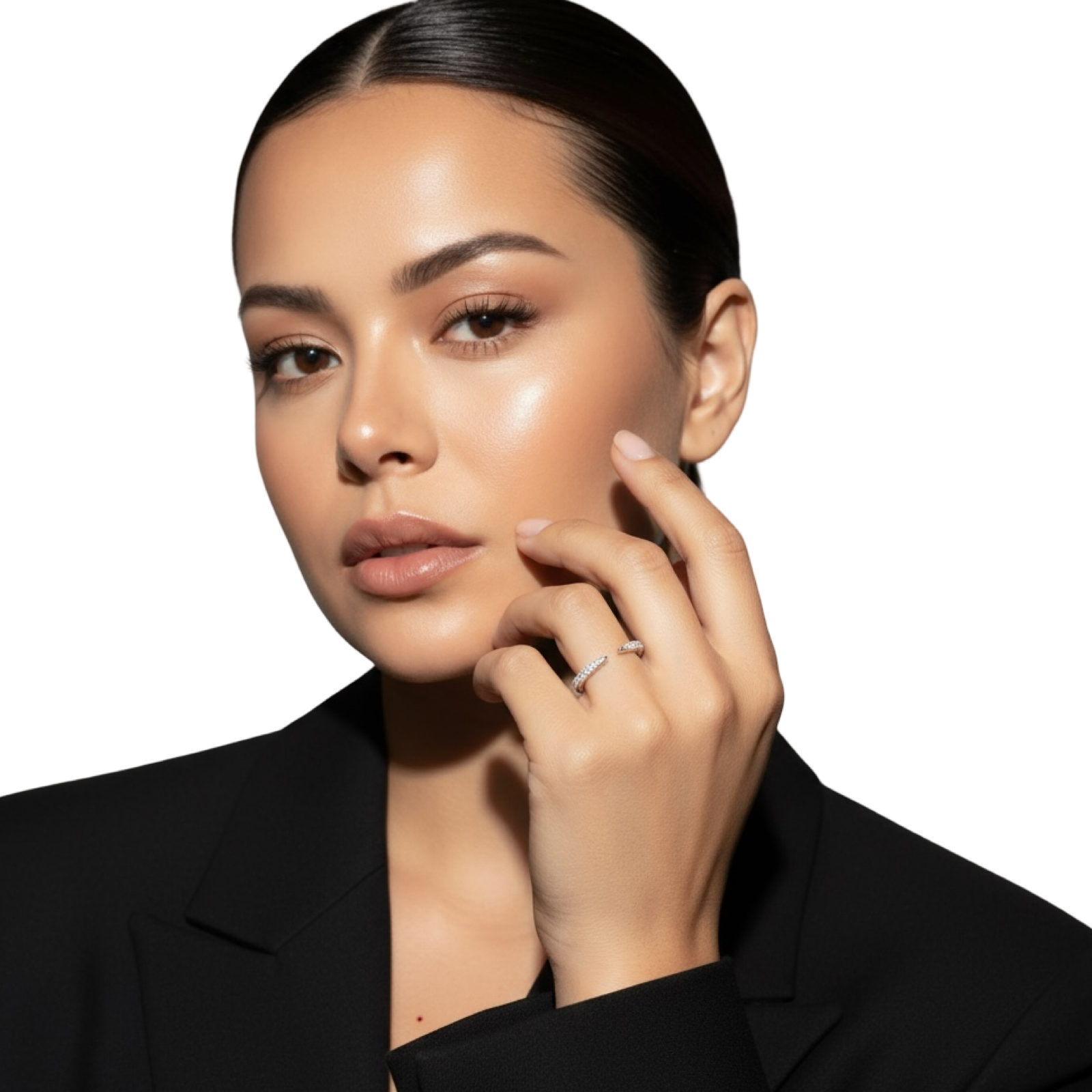 The Divine Arc™ Pavé Moissanite Gap Band