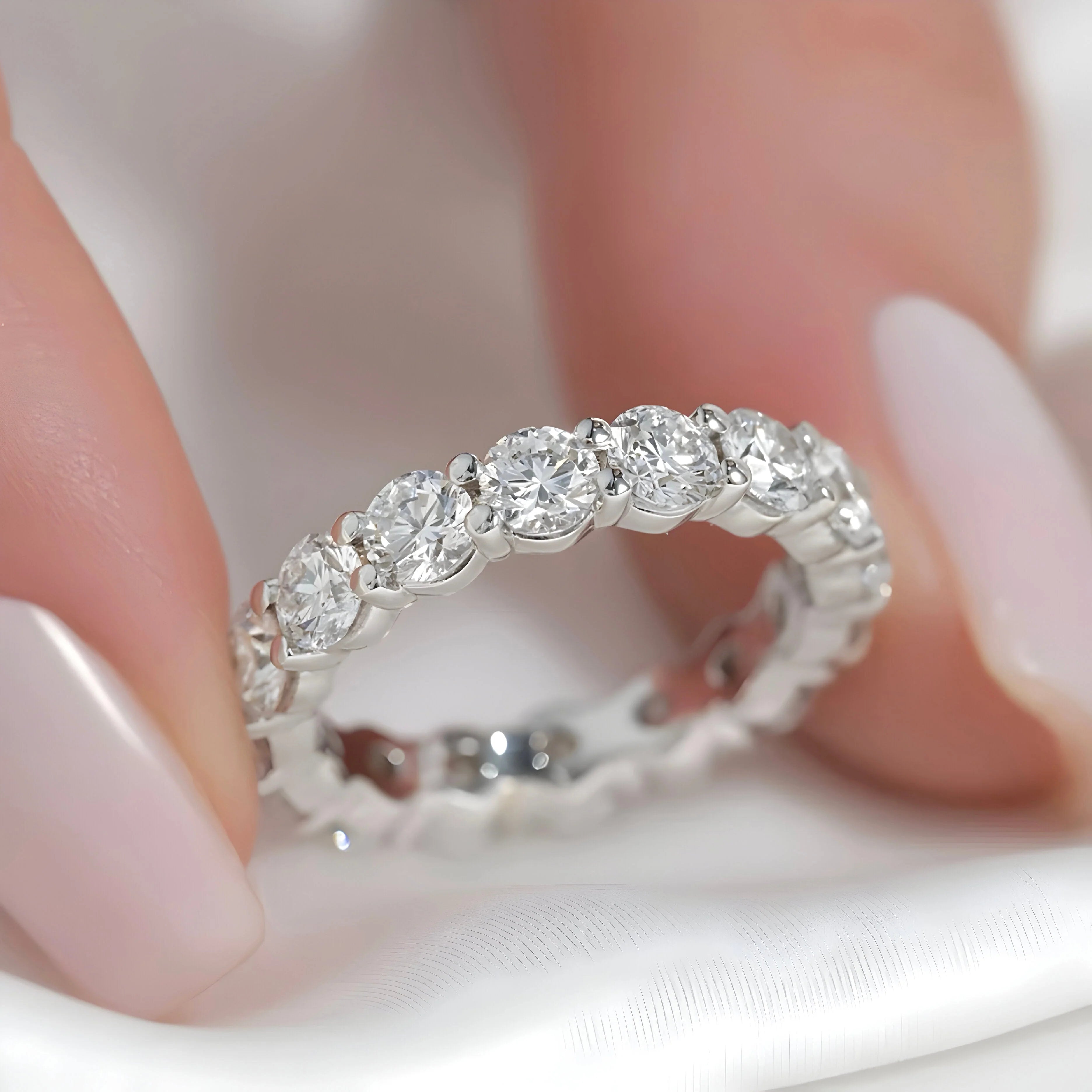 The Royal Round Eternity Band in Cubic