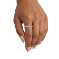 Round Brilliant Half Pavé Band – 0.10ct Stones | 9kt / 14kt Yellow Gold