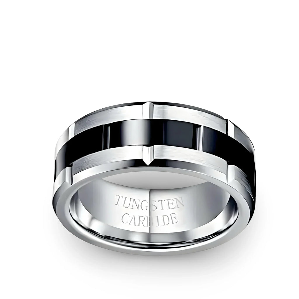 The Black Valor Tungsten Carbide Ring - MG ESSENCE