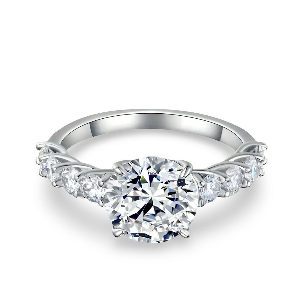 MG AURÉLINE®️2.0CT ROUND BRILLIANT W/ HALF ETERNITY RING - MG ESSENCE