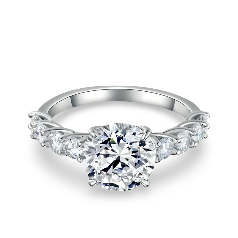 MG AURÉLINE®️2.0CT ROUND BRILLIANT W/ HALF ETERNITY RING