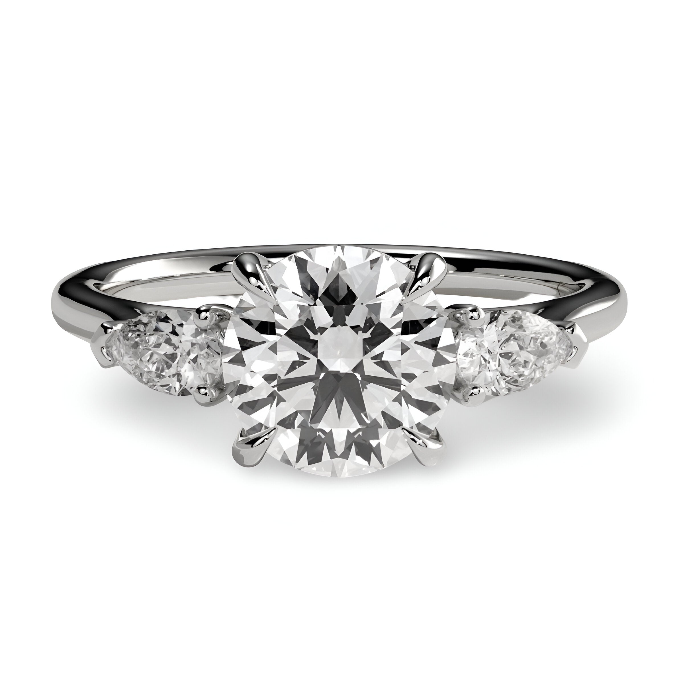 MG NOVA CORE®️ 3.0 CT ROUND BRILLIANT W/ Two Pear Sides