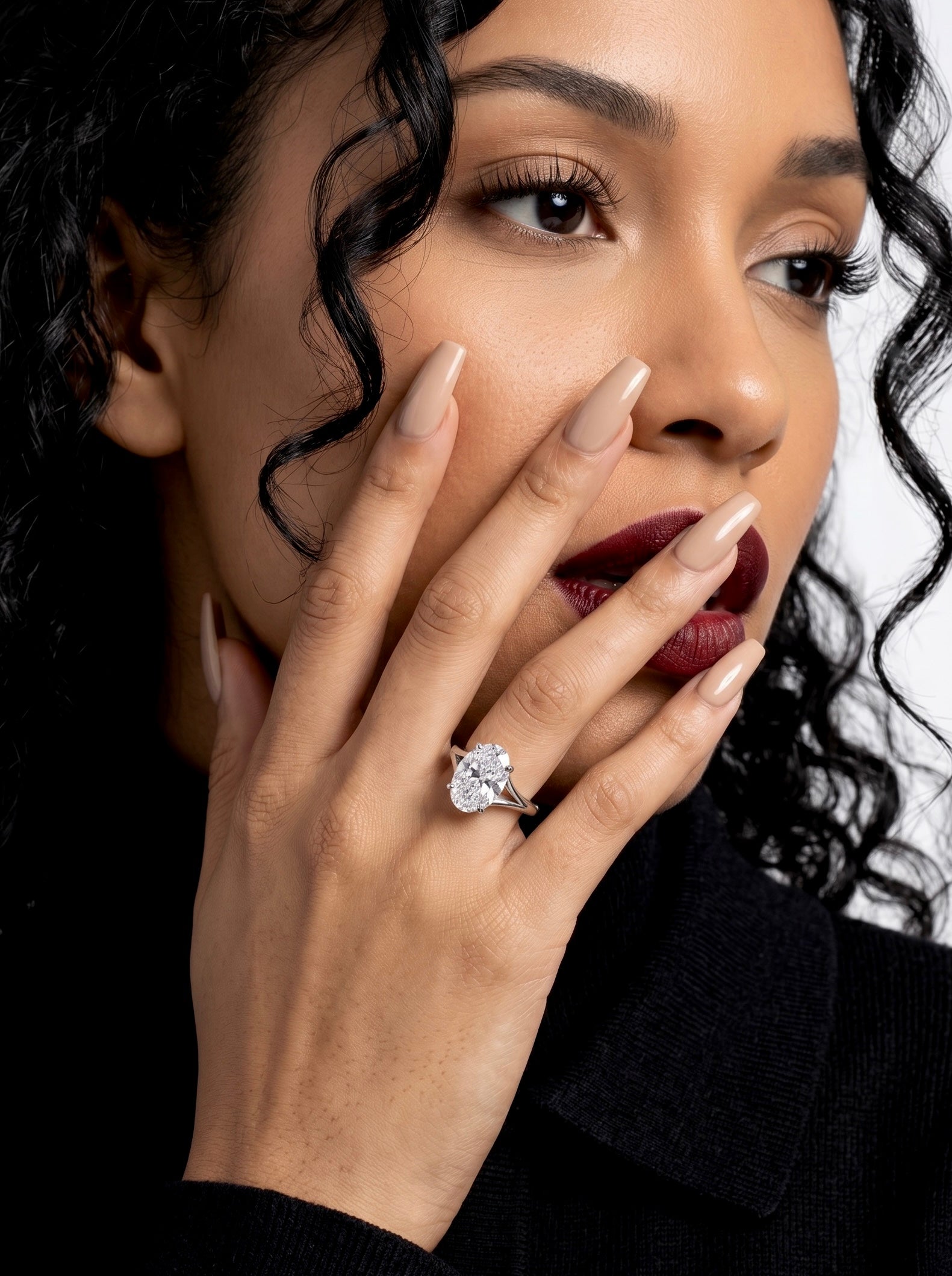 4.0ct Oval Cut Split-Shank Solitaire Ring