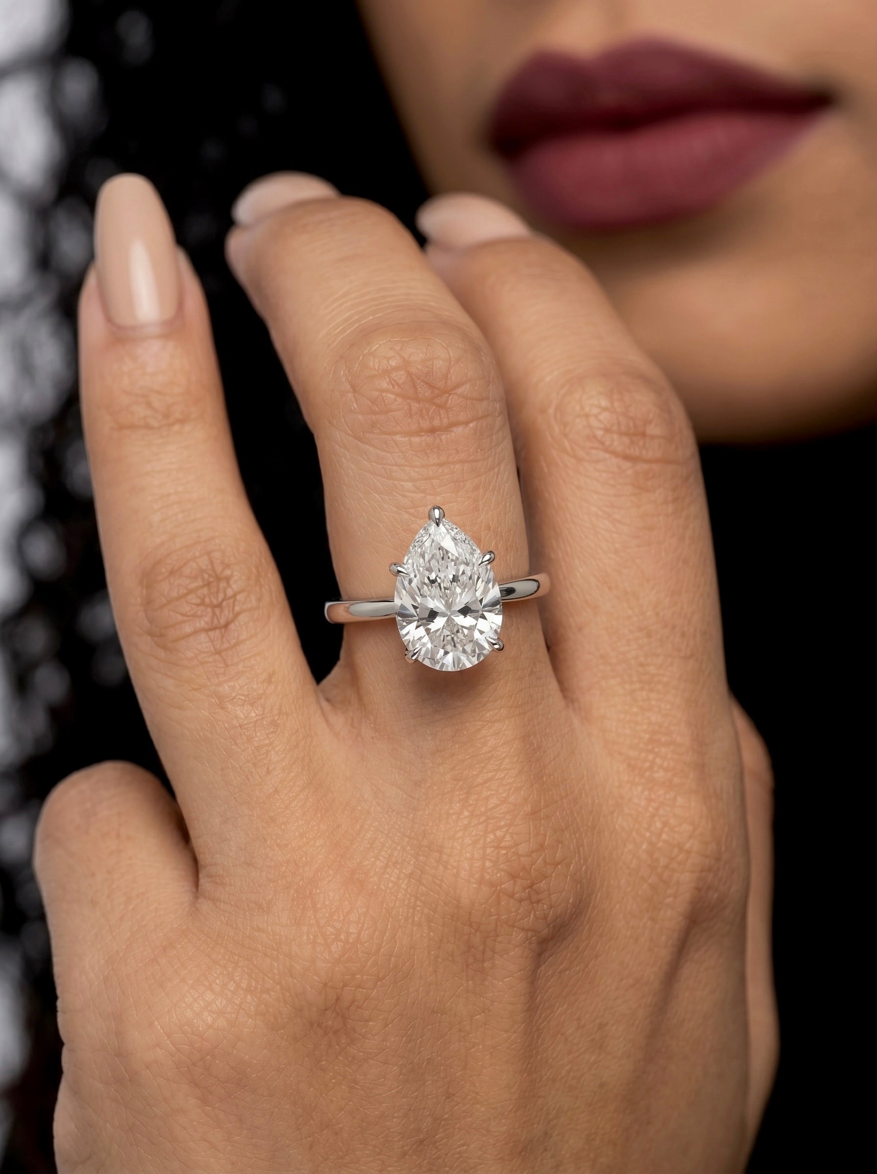 MG ESSENCE™️ – Aurelia 2.0ct Pear Solitaire Ring