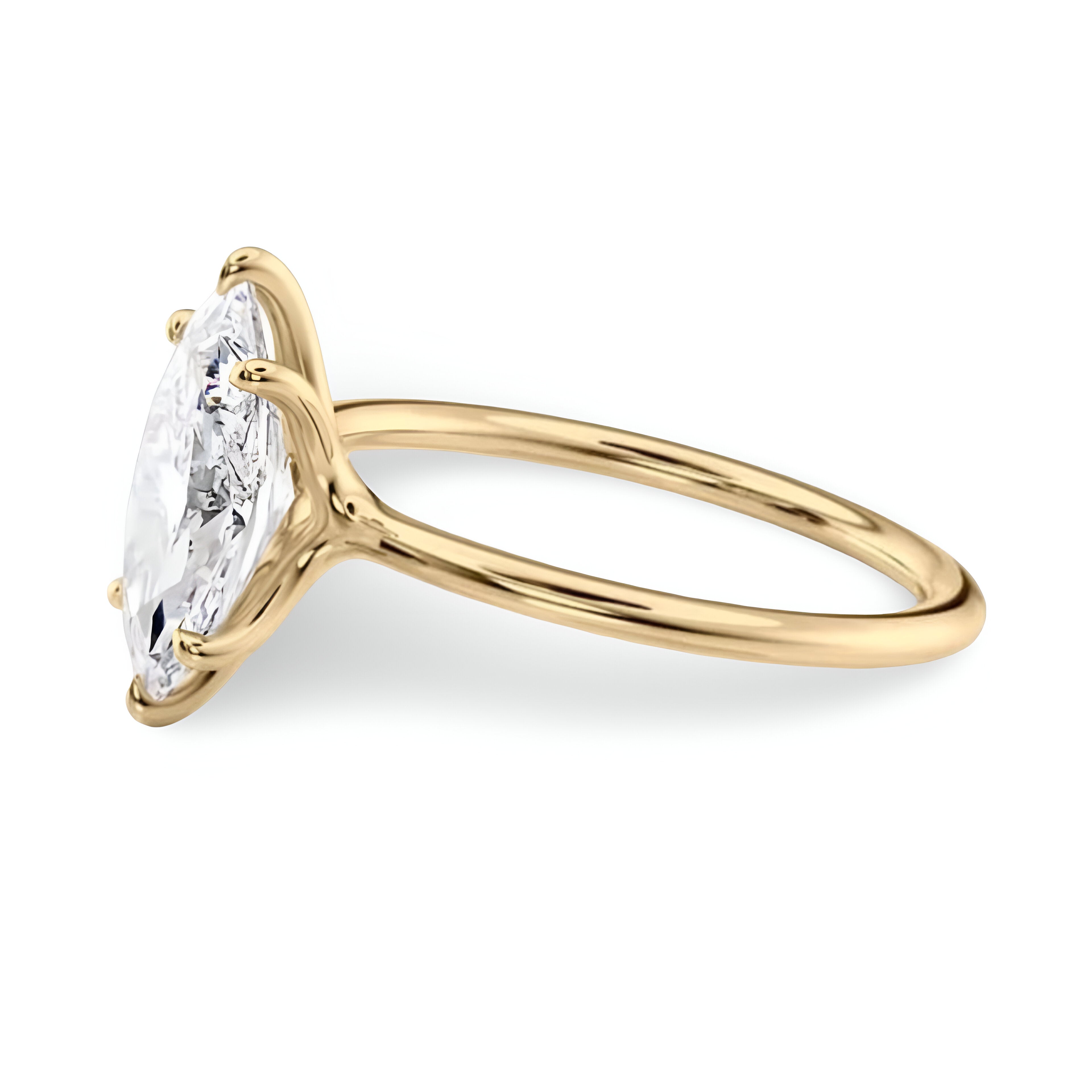 3.0CT MARQUISE CUT™️ with 6 Prongs - 9k Gold