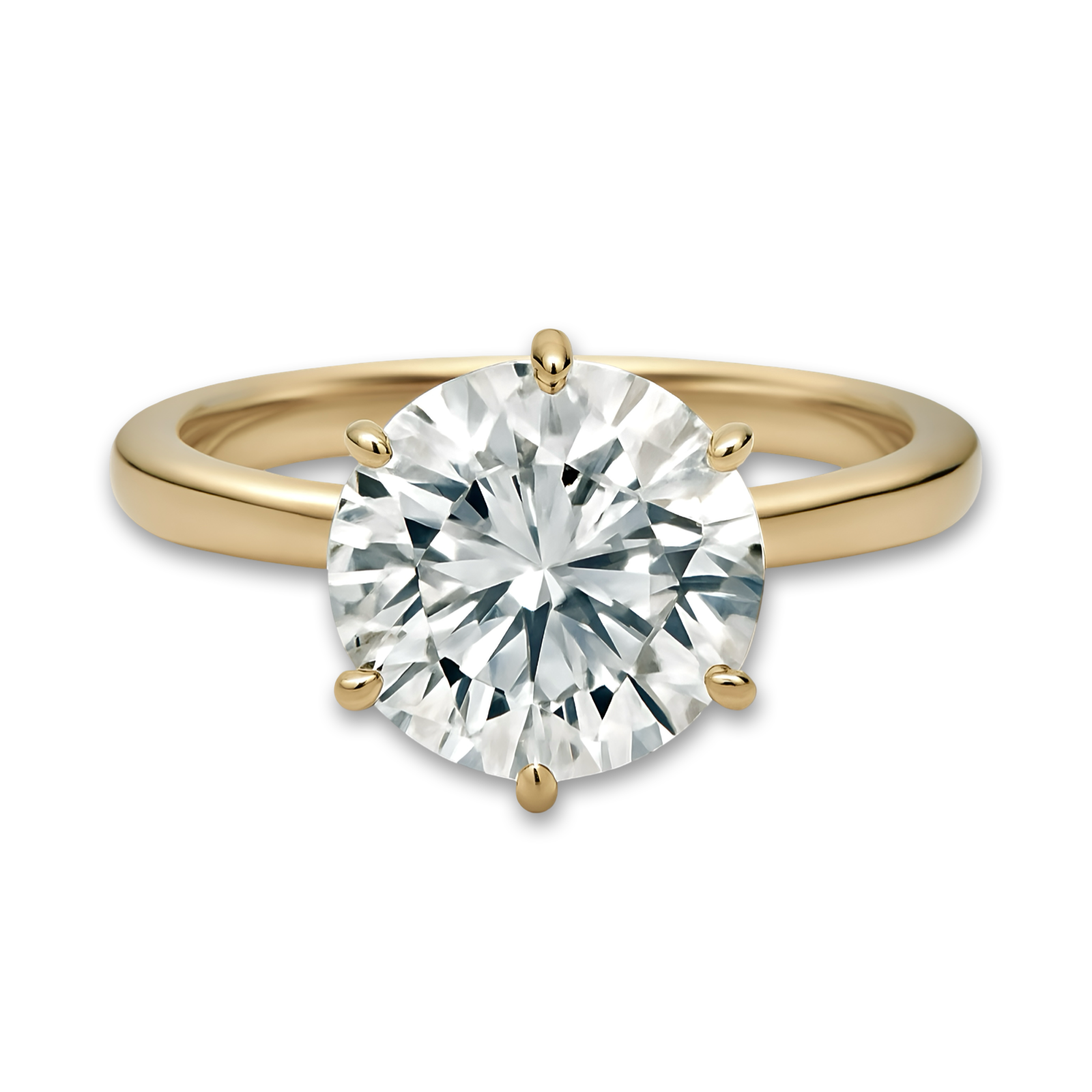 MG Lumina™ 10.0ct Round Brilliant Solitaire Ring – 9ct / 14ct / 18ct Gold