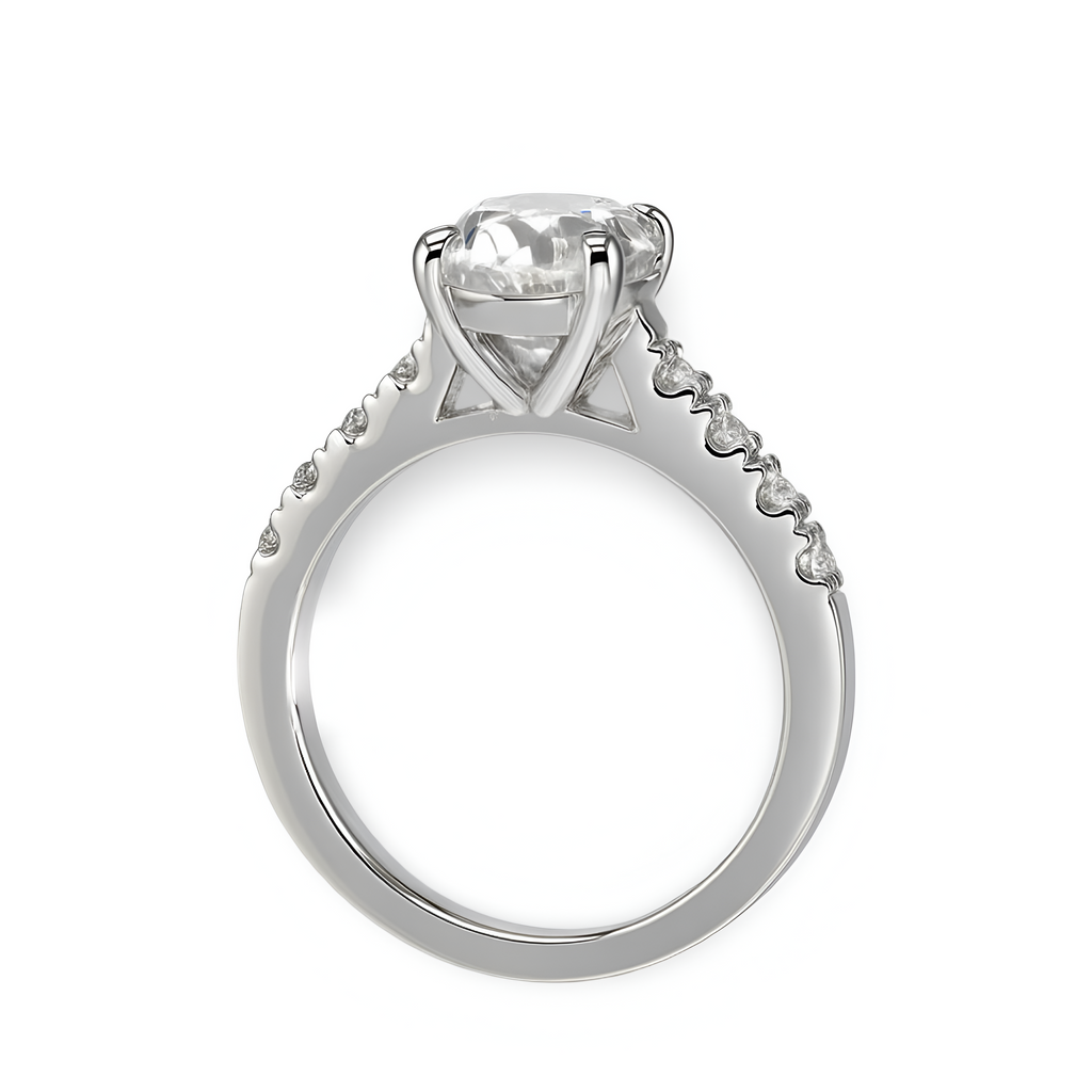 3.0CT Oval Cut Set in Pavé MG ESSENCE