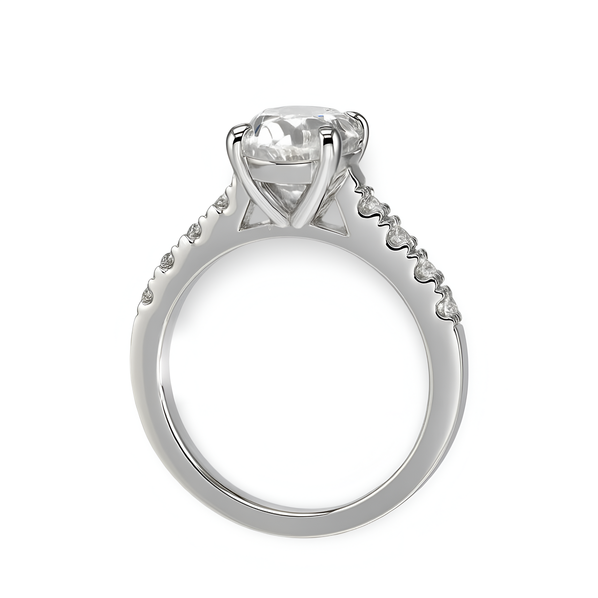 3.0CT Oval Cut Set in Pavé MG ESSENCE