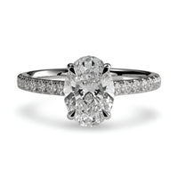 The Signature Oval Pavé Ring in Sterling Silver