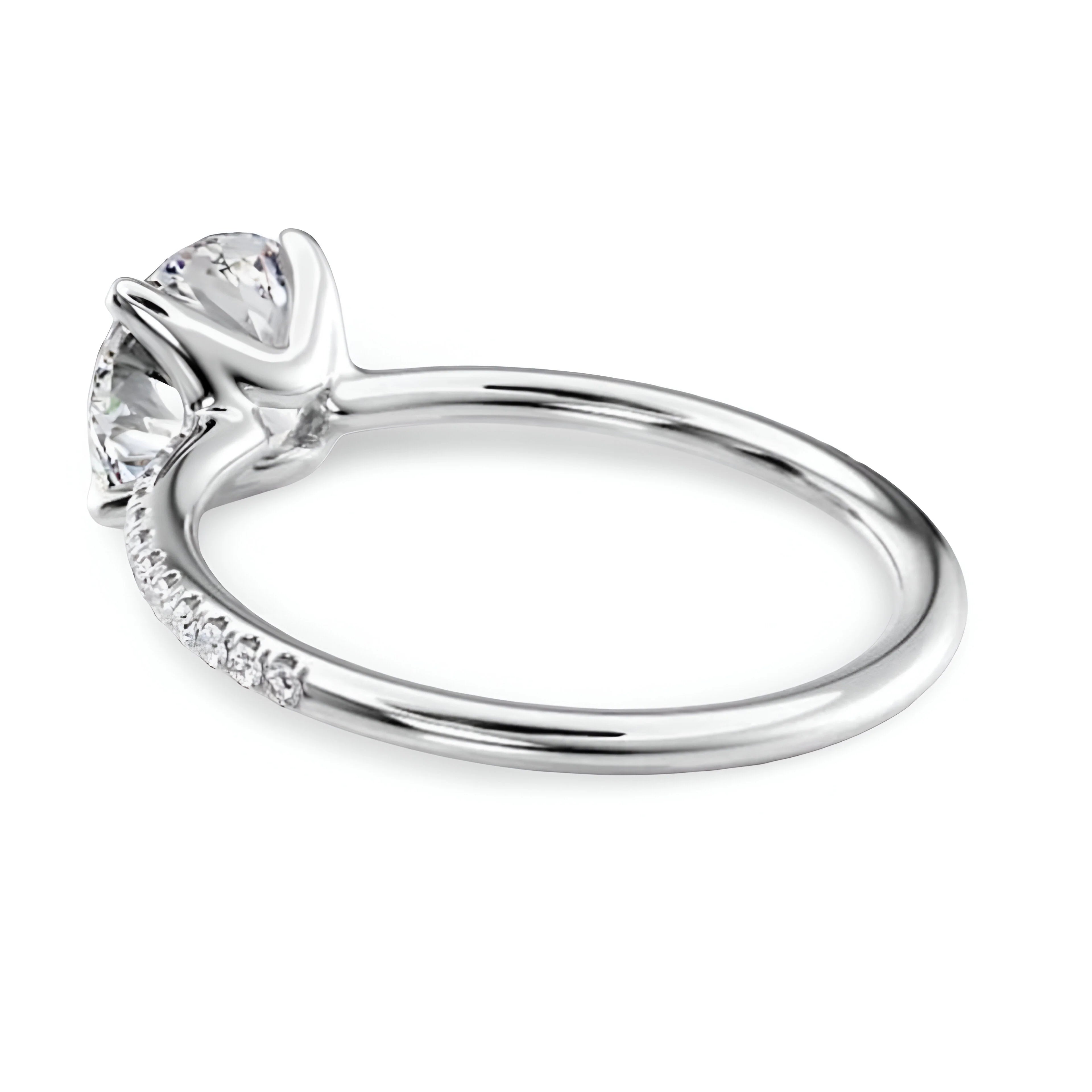 2.0CT Round Brilliant Set in Pavé