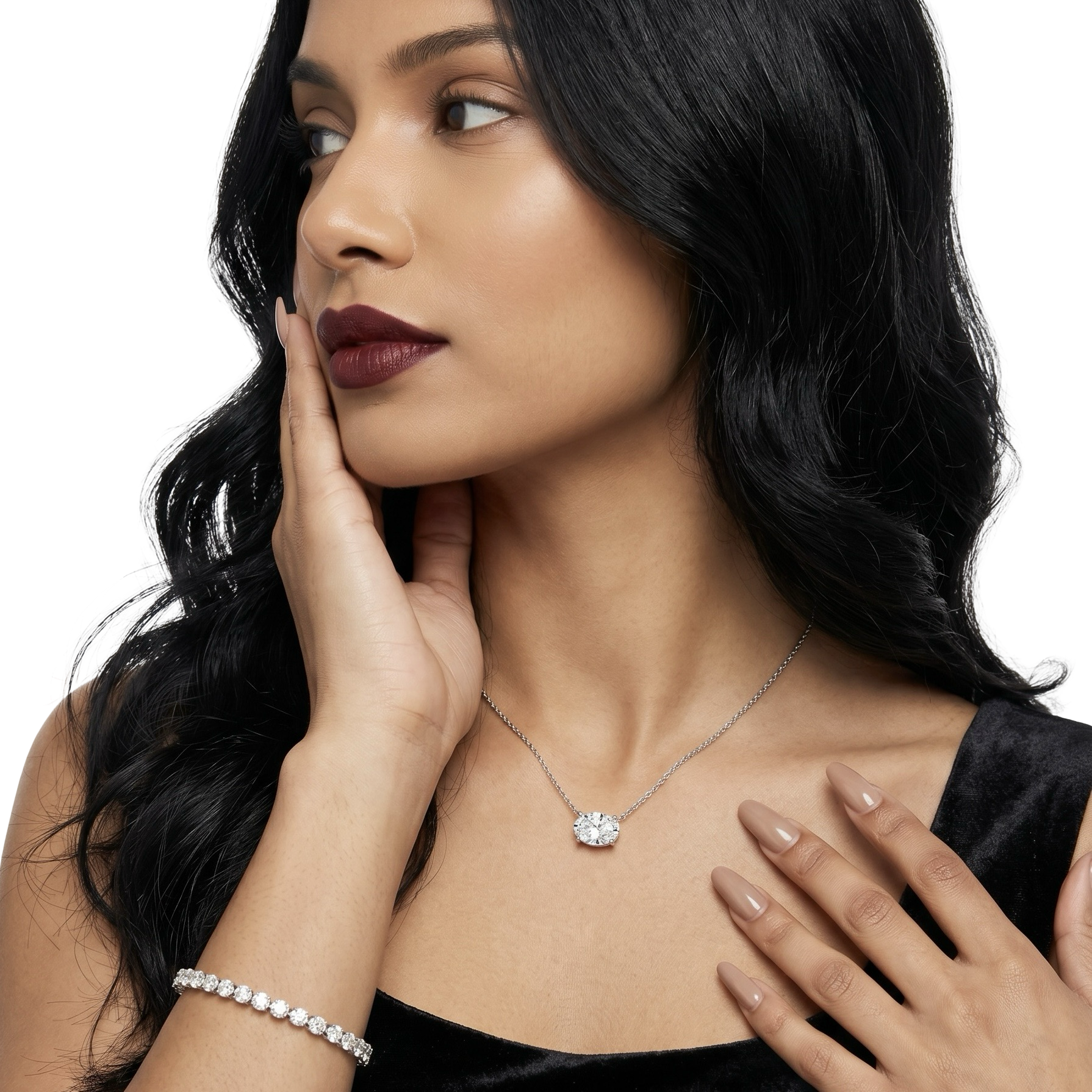2.0ct Oval Solitaire Necklace