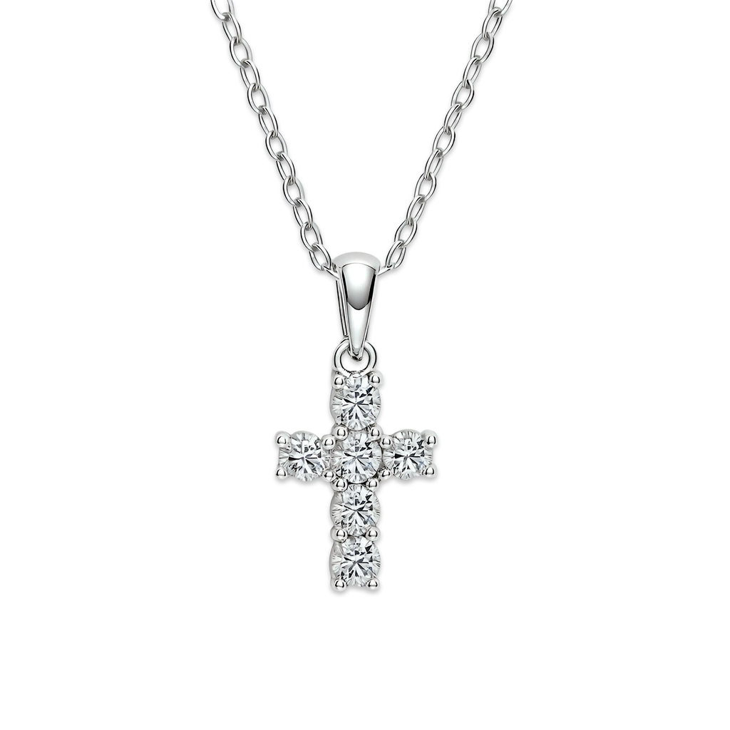 Eternal Light – Moissanite Cross Necklace MG ESSENCE