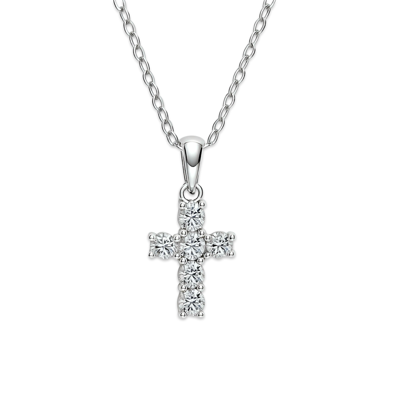 Eternal Light – Moissanite Cross Necklace