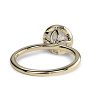 2.0ct Premium Round Brilliant Solitaire Ring – Bezel with Petal Prongs | 9K–18K Yellow Gold