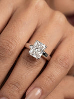 3.0ct Radiant Cut Hidden Halo Solitaire Ring