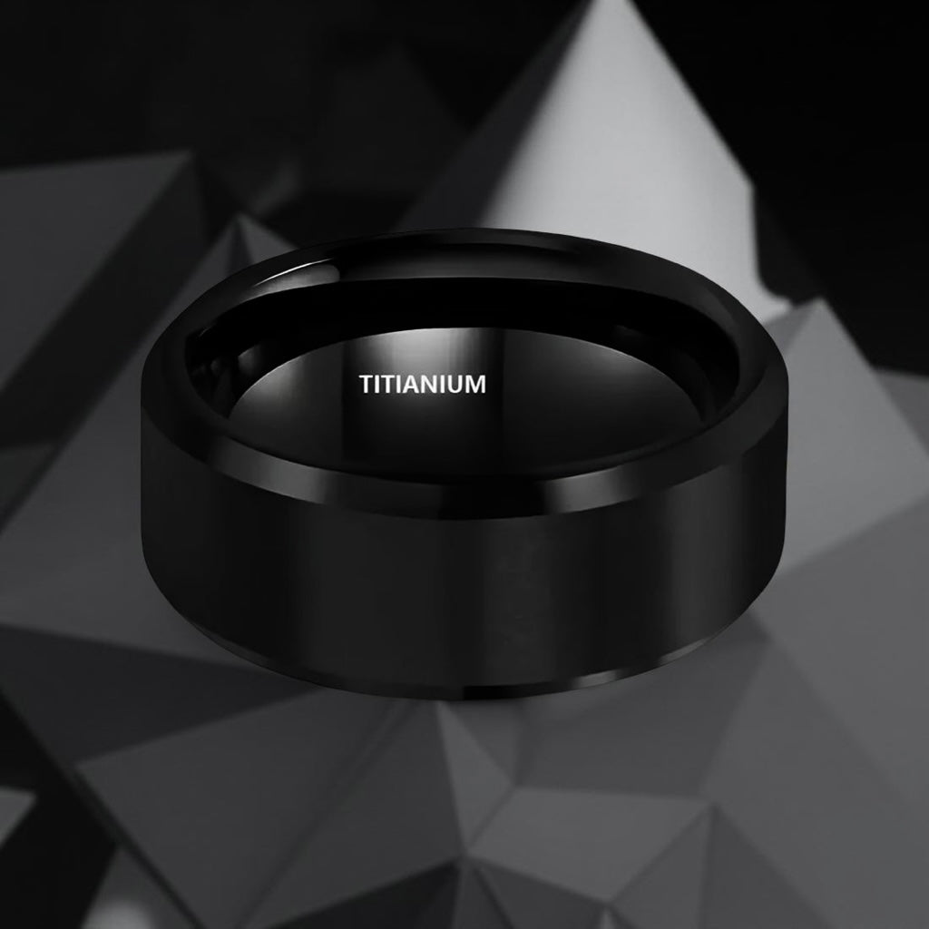 Sinister Knox Black Titanium Wedding Ring - MG ESSENCE