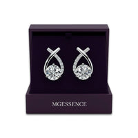 Round Brilliant Cut Moissanite Stud Earrings
(set in Sterling Silver)