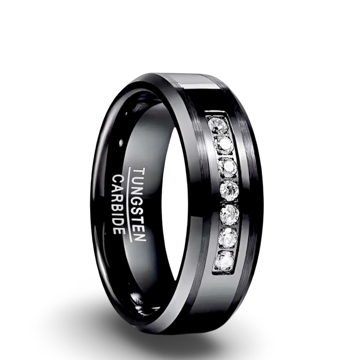 The Eclipse Black Tungsten Carbide Ring - MG ESSENCE