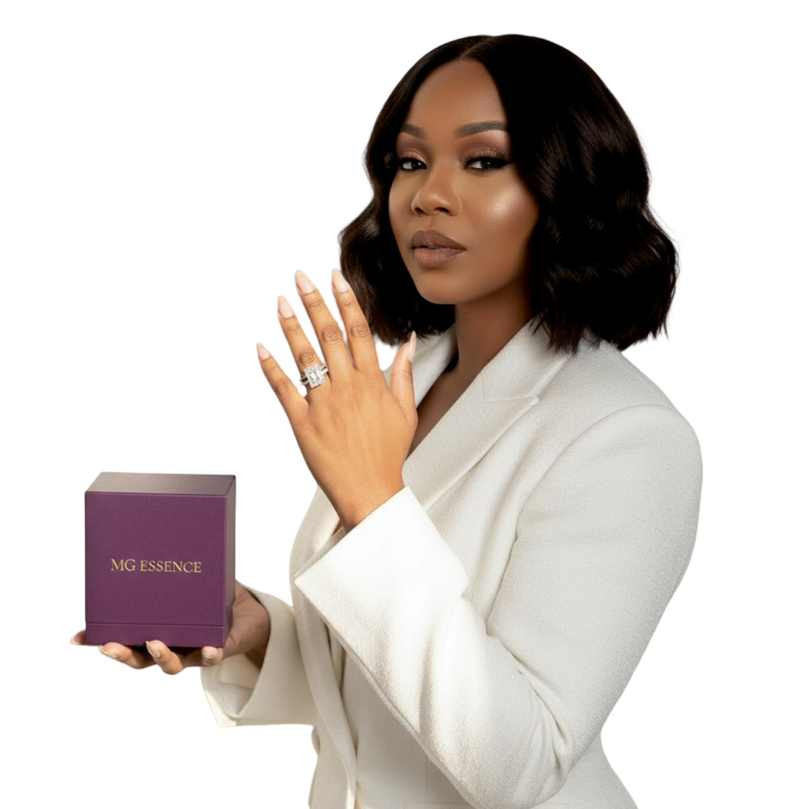 4.0CT Radiant Cut W/ Hidden Halo & Pavé Band - Sterling Silver - Cubic Zirconia