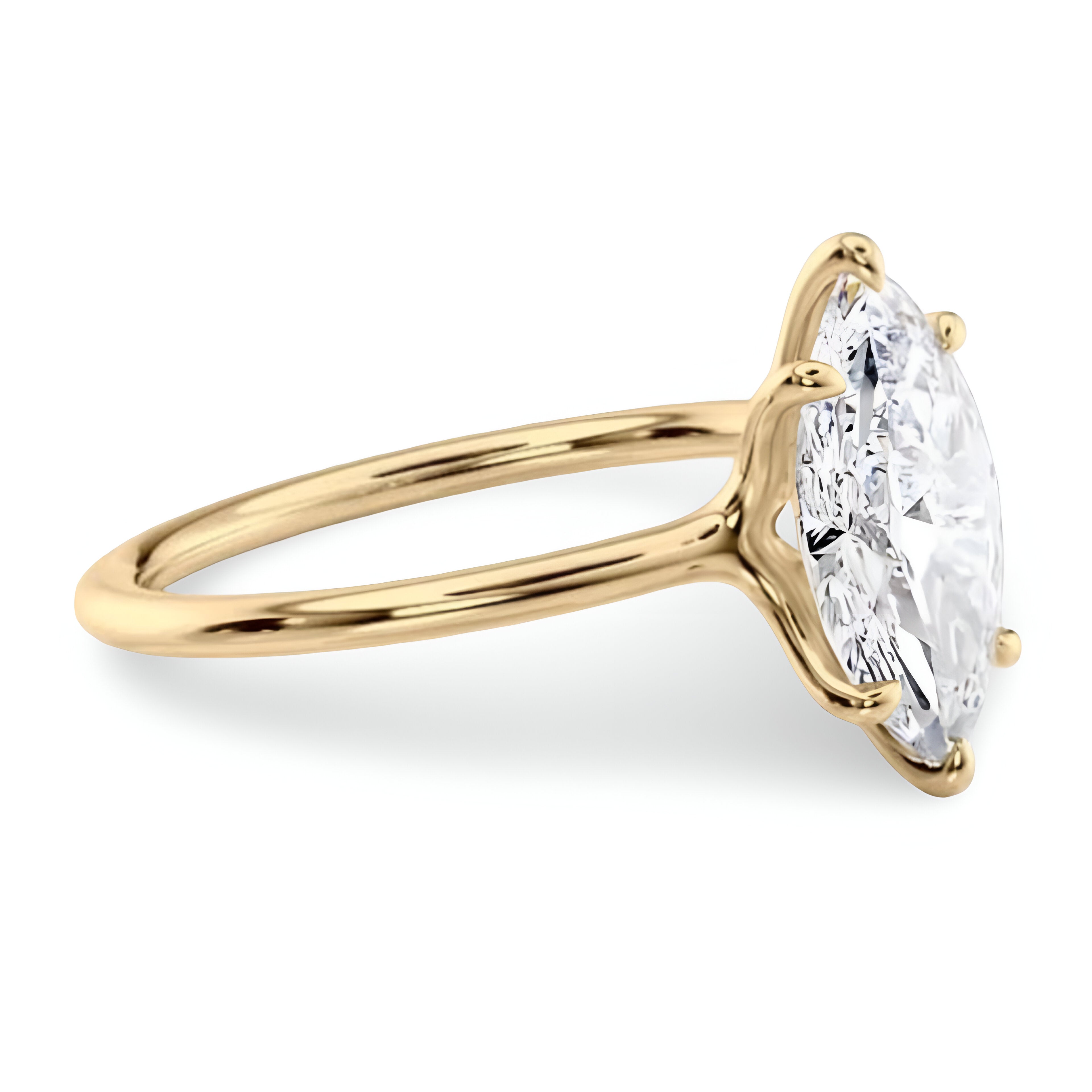 3.0CT MARQUISE CUT™️ with 6 Prongs - 9k Gold