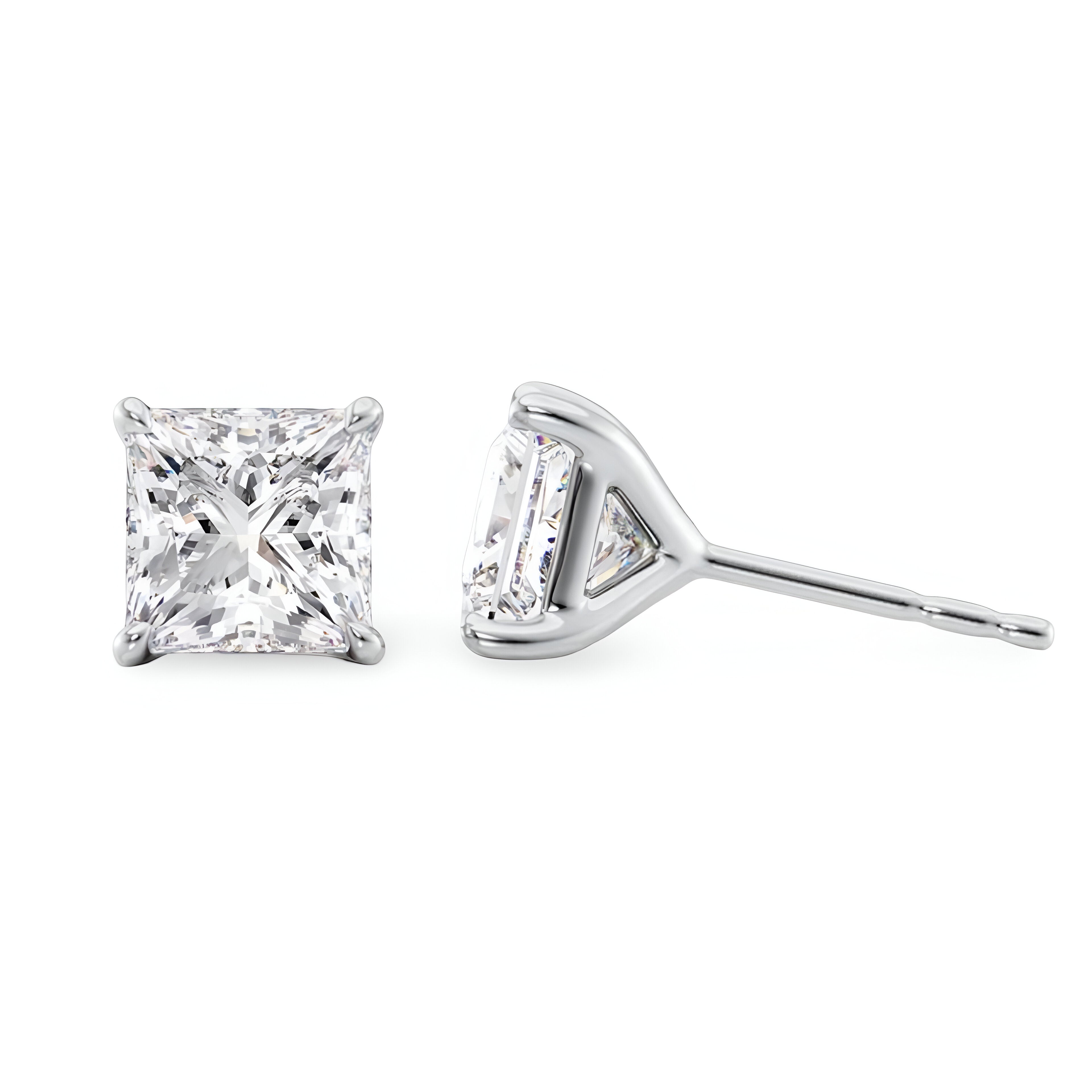 The Radiant Brilliance™ Earrings – 2.0ct Moissanite