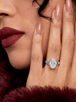 4.0ct Oval Cut Split-Shank Solitaire Ring