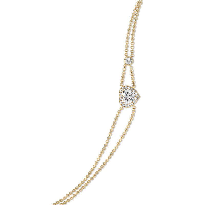 Gold Heart Celestial Link Bracelet