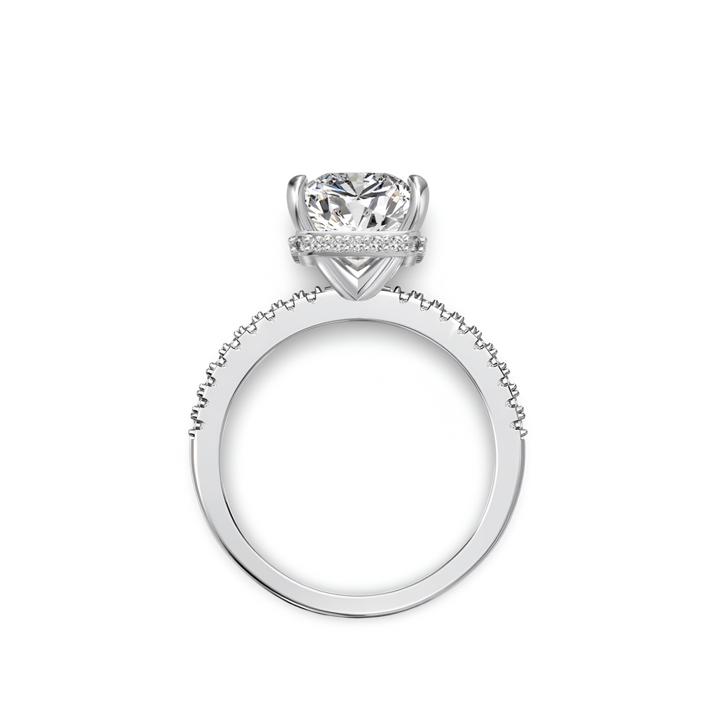 MG Vanter Glow 4.0CT Radiant Cut W/ Hidden Halo & Pavé MG Essence