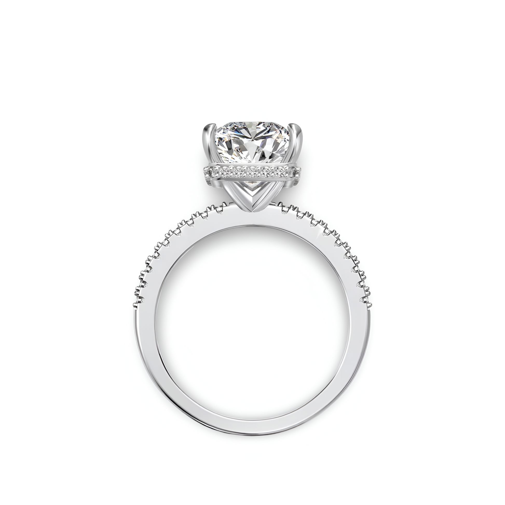 MG Vanter Glow 4.0CT Radiant Cut W/ Hidden Halo & Pavé MG Essence