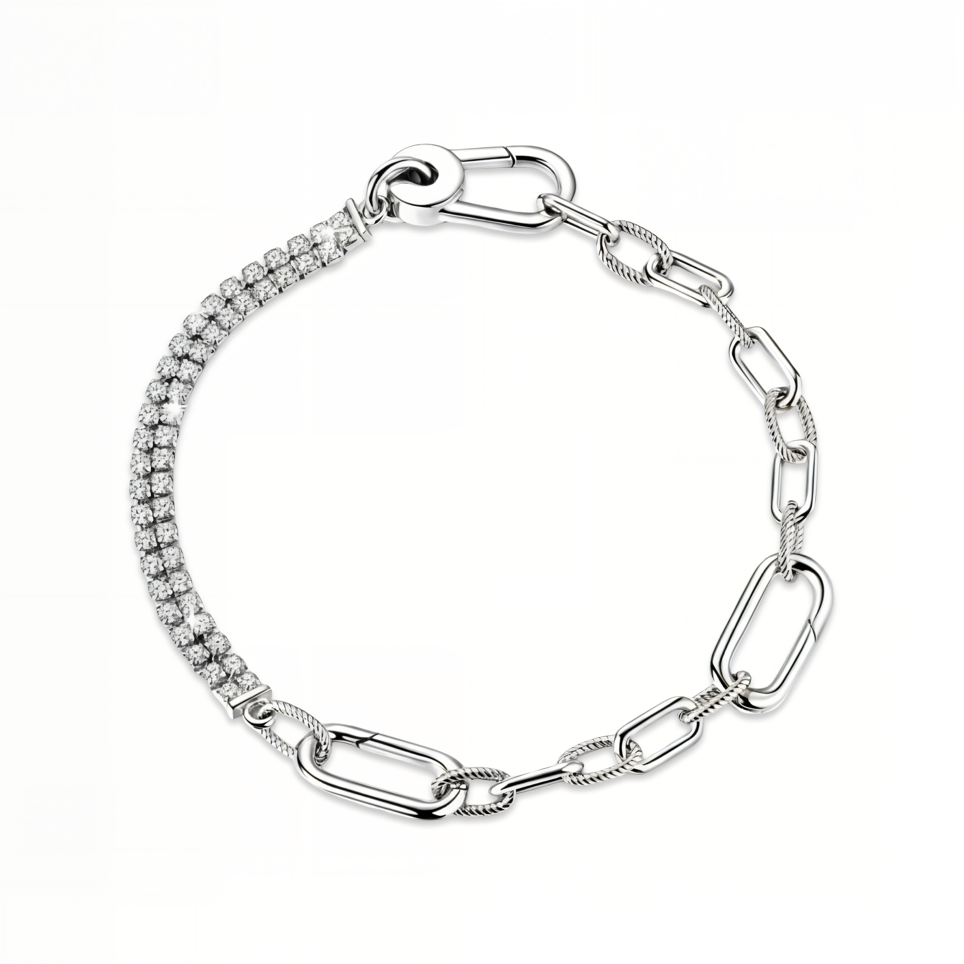 Two-Tone Pavé Link Bracelet