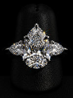 AURELIA™ 5.0ct Pear-Cut Three-Stone Ring