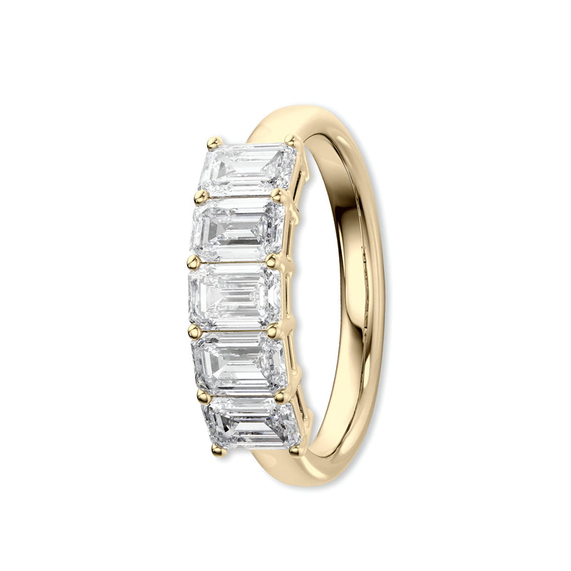 ELYSIAN EDGE™️ Emerald Half Eternity Ring
