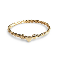 The Amora Twist Bracelet/Bangle — Solid 9K Yellow Gold