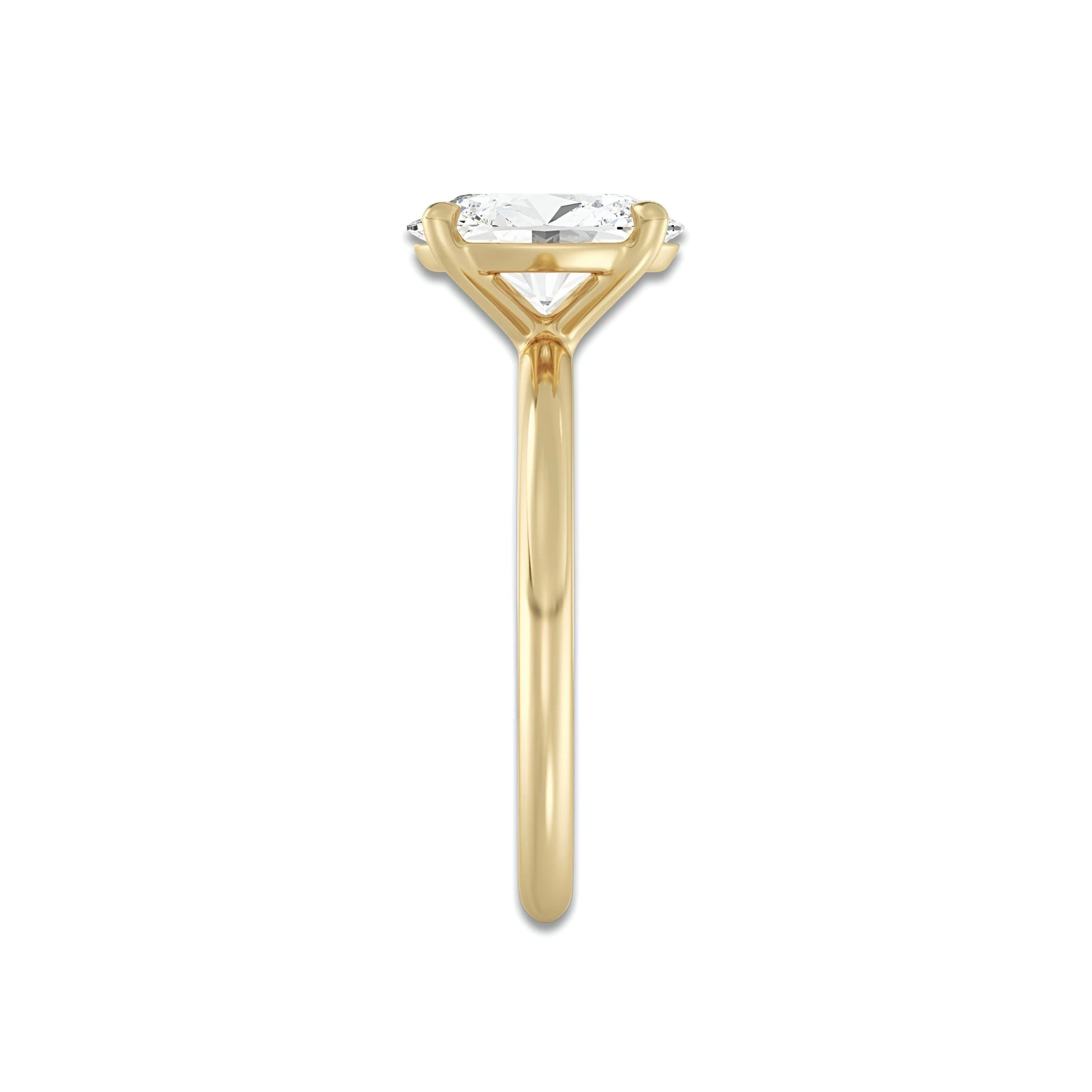 MG Solara™ 3.0CT Oval Cut Solitaire in Solid Gold MG ESSENCE