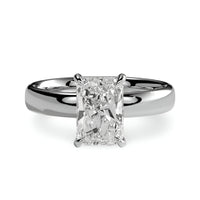 3.0ct Radiant Cut Hidden Halo Solitaire Ring