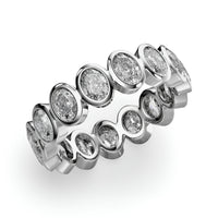 The Oval Bezel Eternity Line Band