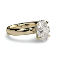 3.0ct Oval Cut Hidden Halo Solitaire Ring – 3.5mm Band