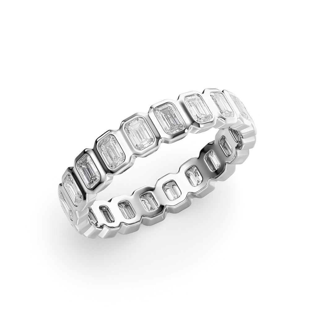 The Eternal Radiance™ Emerald Cut Moissanite Band MG ESSENCE