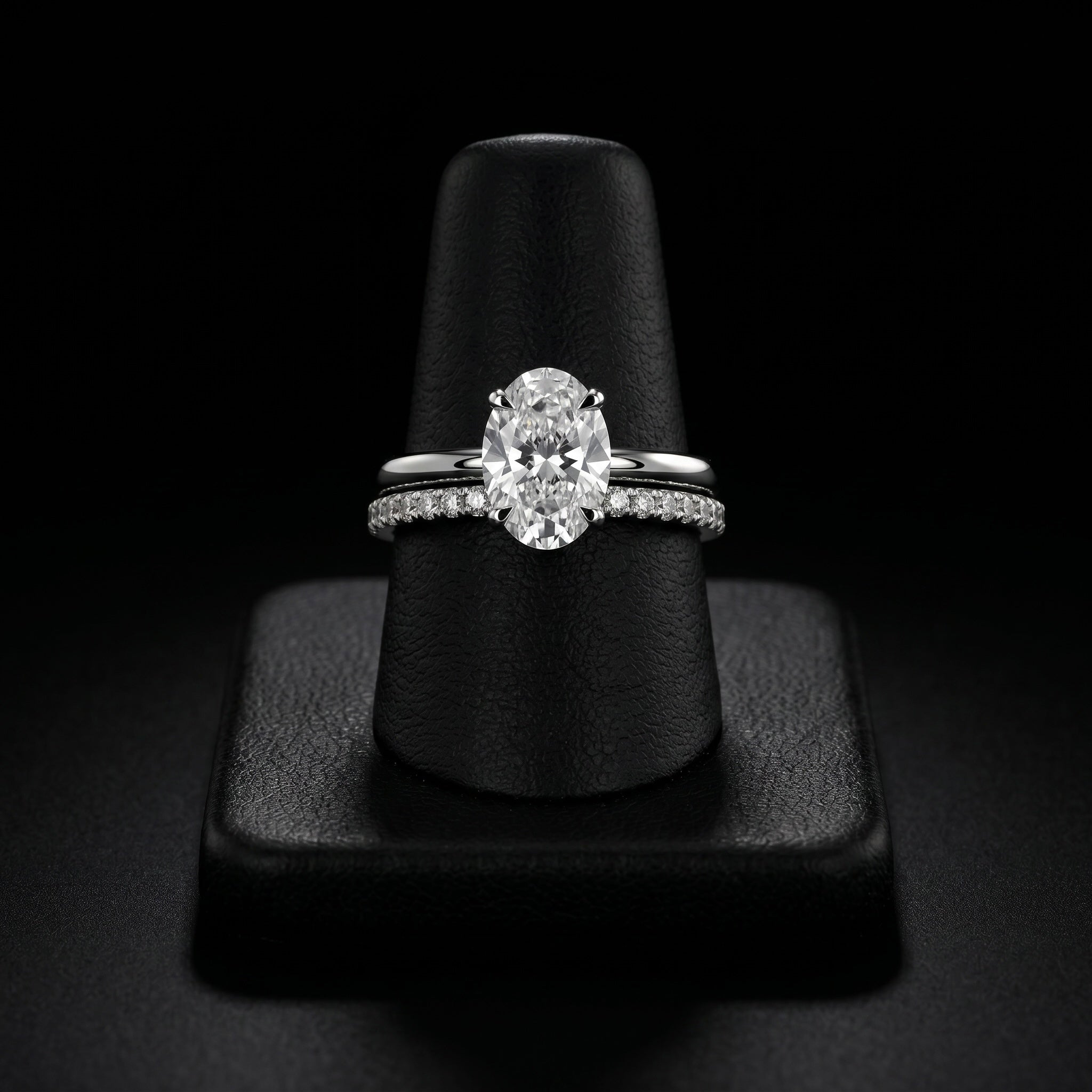 3.0CT Oval Cut Solitaire in Sterling Silver