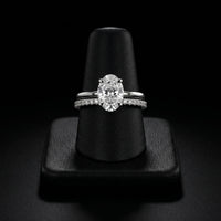 3.0CT Oval Cut Solitaire in Sterling Silver